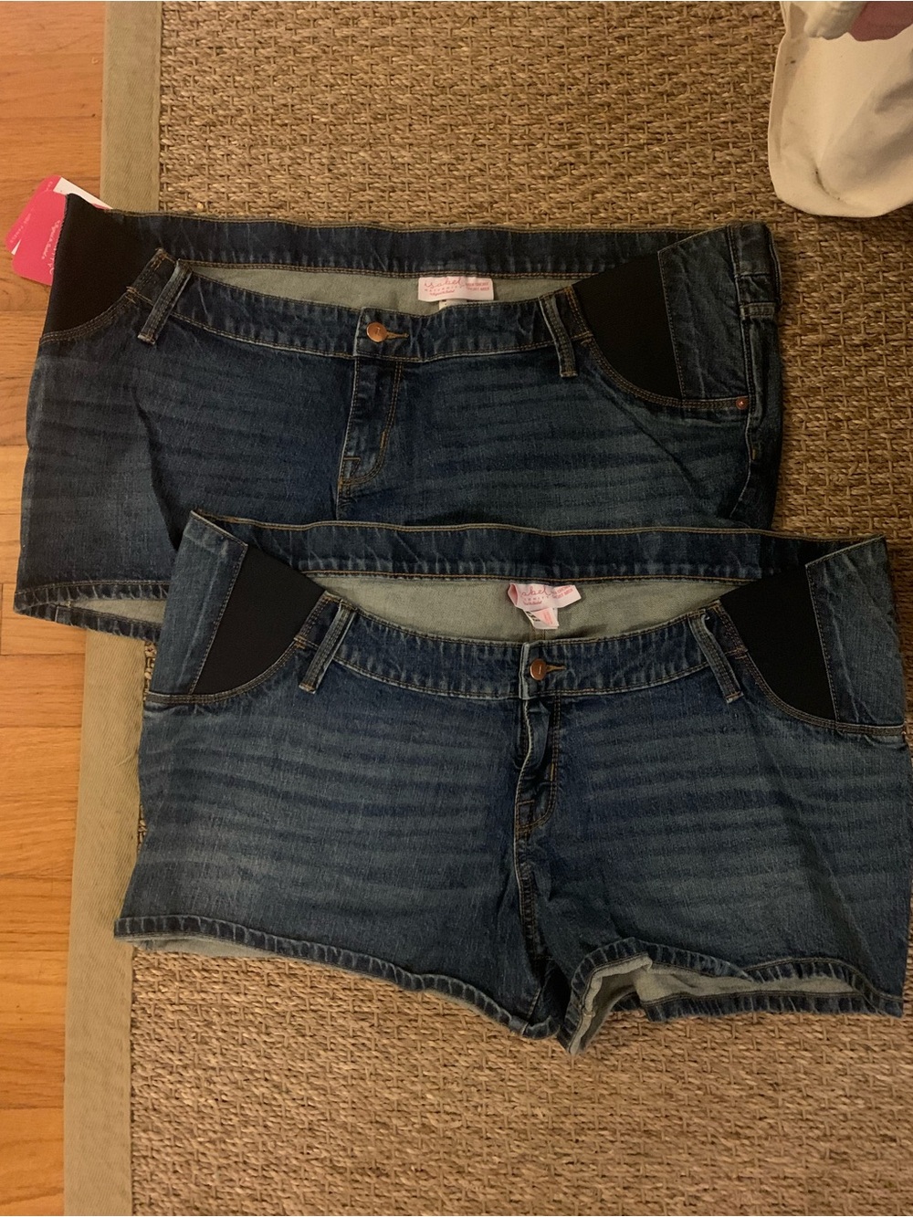 Women’s bundle Isabel maternity denim shorts. 2 pair. Size 16.